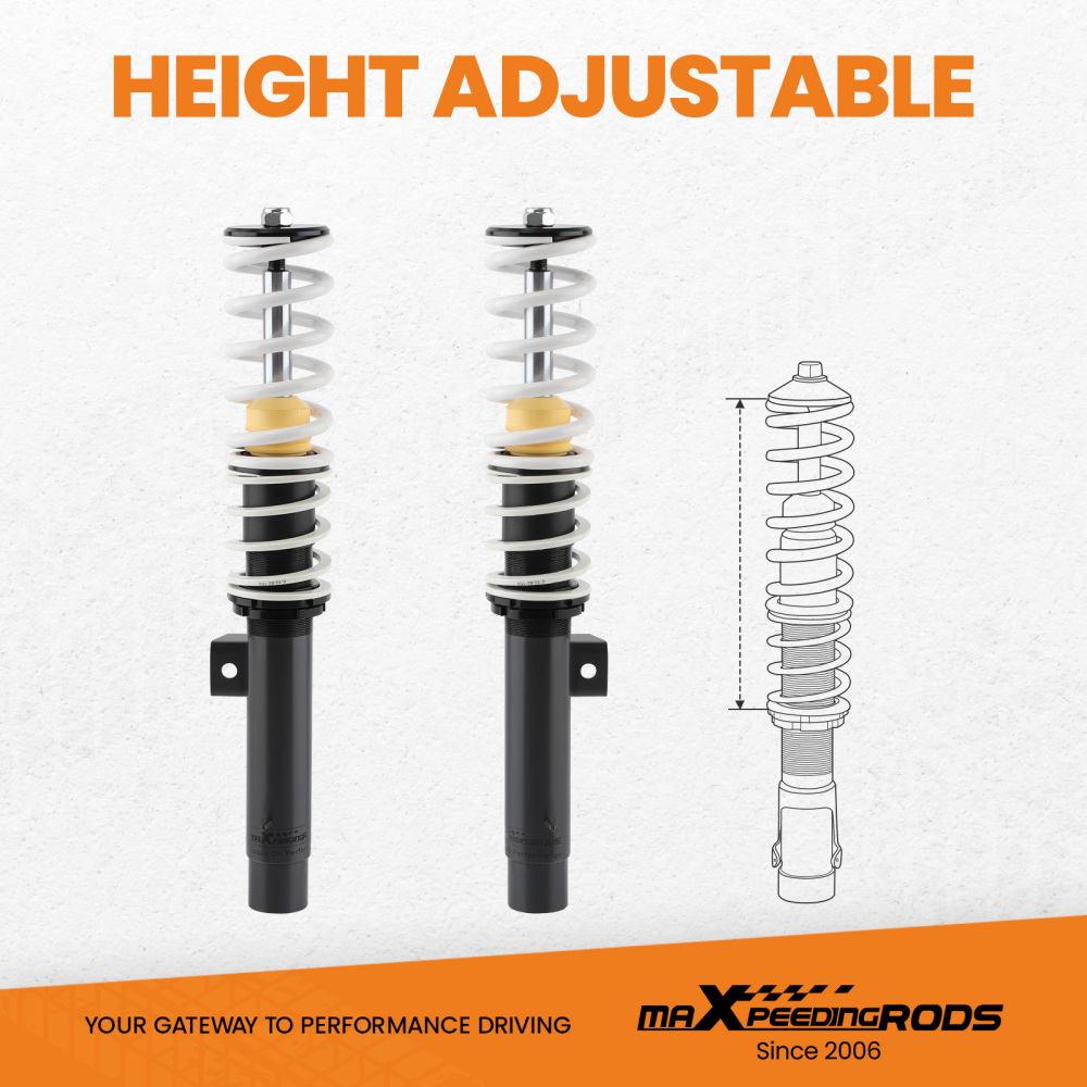 Street Lowering Coilover Kits compatible for BMW E46 3-Series Sedan Coupe Wagon Convertible