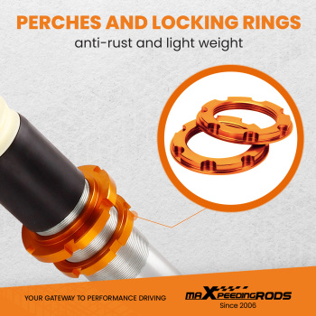 Combinés Filetés compatible pour BMW E34 1990-1995 Réglable Suspension Coilover Ressort Kit dabaissement