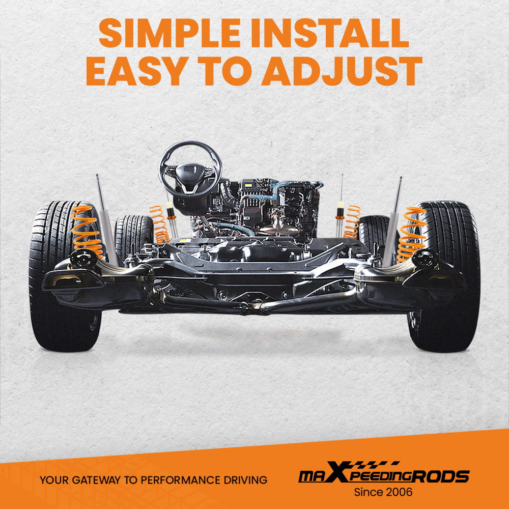 Combinés Filetés compatible pour BMW E34 1990-1995 Réglable Suspension Coilover Ressort Kit dabaissement