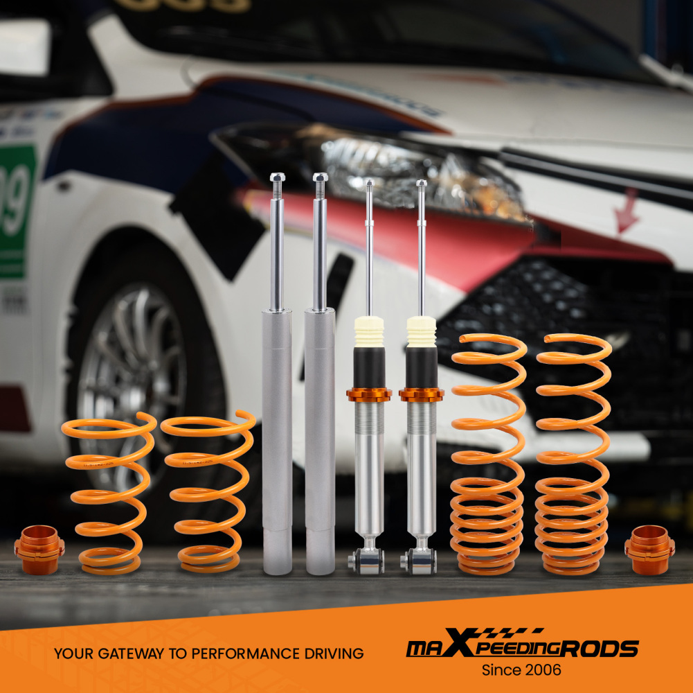 Combinés Filetés compatible pour BMW E34 1990-1995 Réglable Suspension Coilover Ressort Kit dabaissement