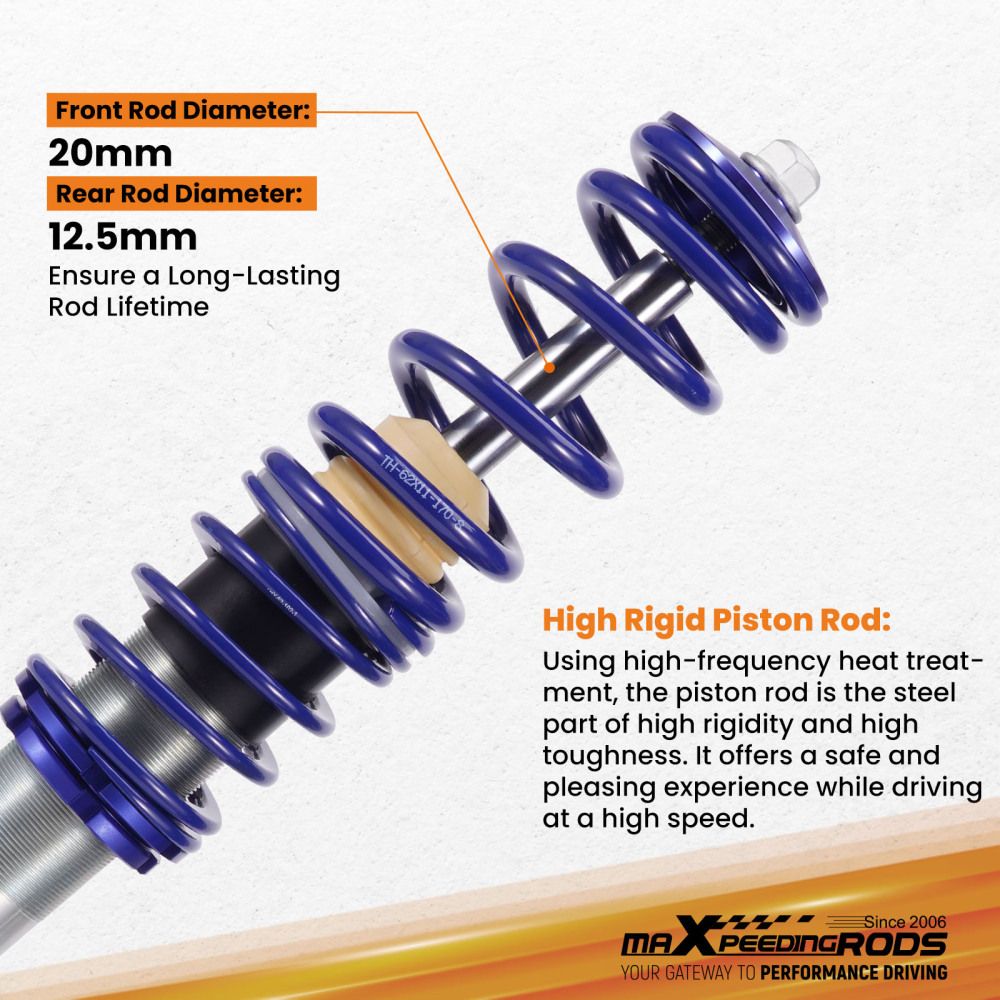 Shock Sospensione Regolabile Coilovers compatibile per BMW Serie 5 E39 520 530 525 528 540 Lowering Kit