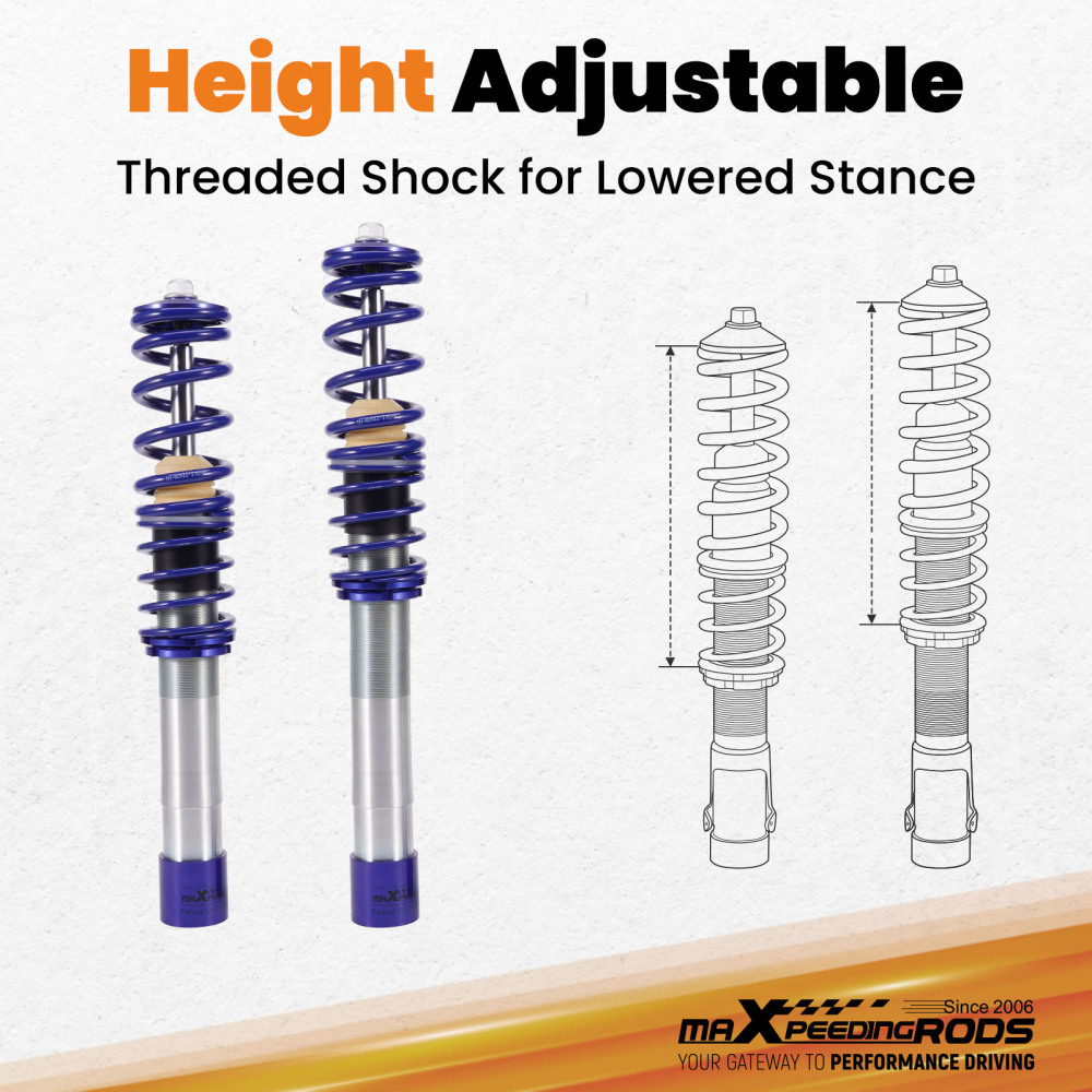 Shock Sospensione Regolabile Coilovers compatibile per BMW Serie 5 E39 520 530 525 528 540 Lowering Kit