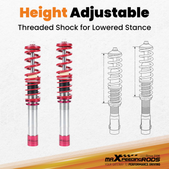 Kit combines filetes suspension compatible pour bmw e39 540 5 series 1995-2003 amortisseurkit d'abaissement