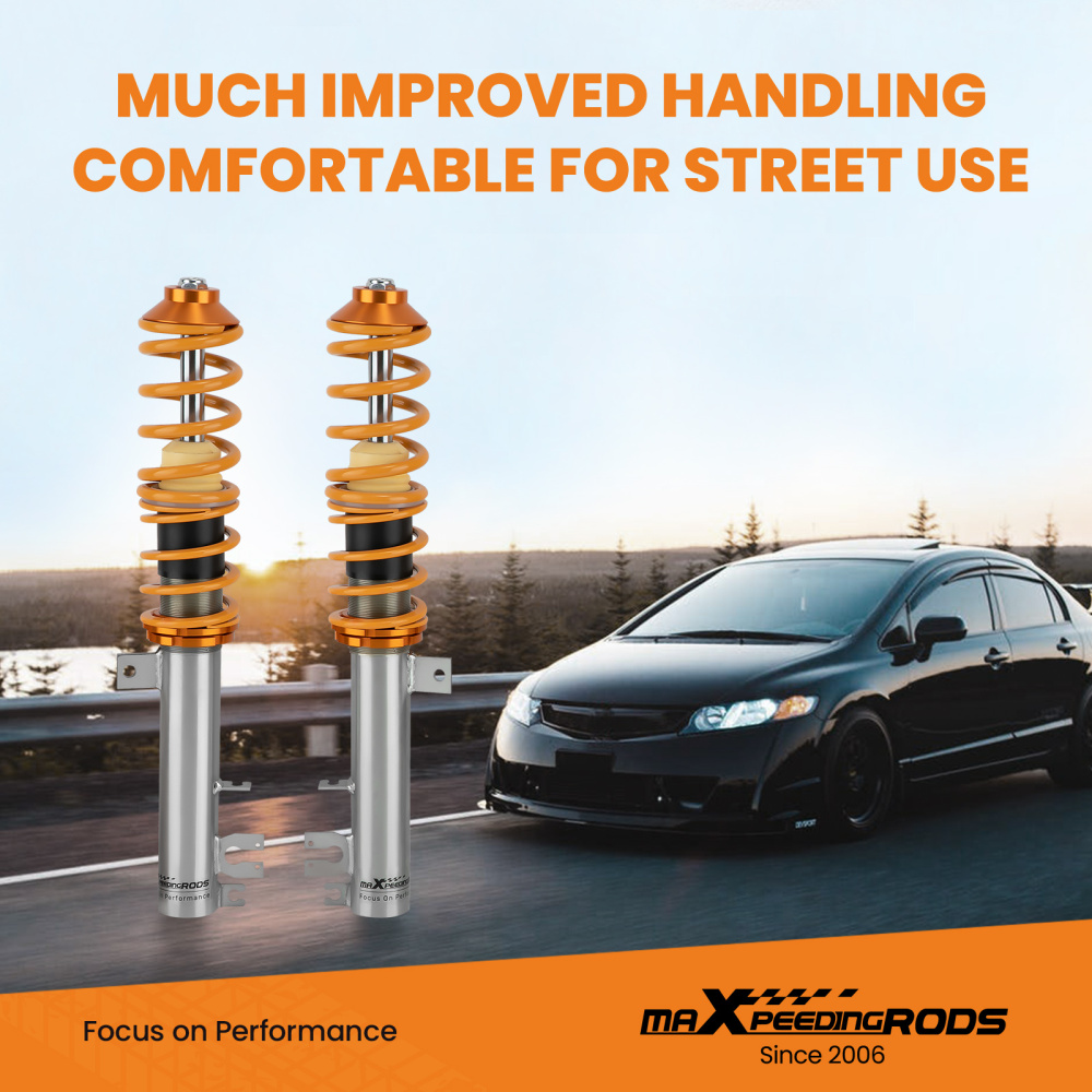 Ammortizzatore Sospensione Coilover compatibile per Fiat 500 All Inc compatibile per Abarth Panda Hydrogen Lowering Kit