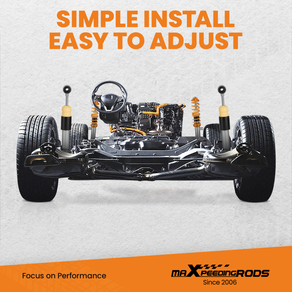 Coilover Suspension Amortiguadores Struts compatible para Fiat 500 / Panda Mk2 Hydrogen