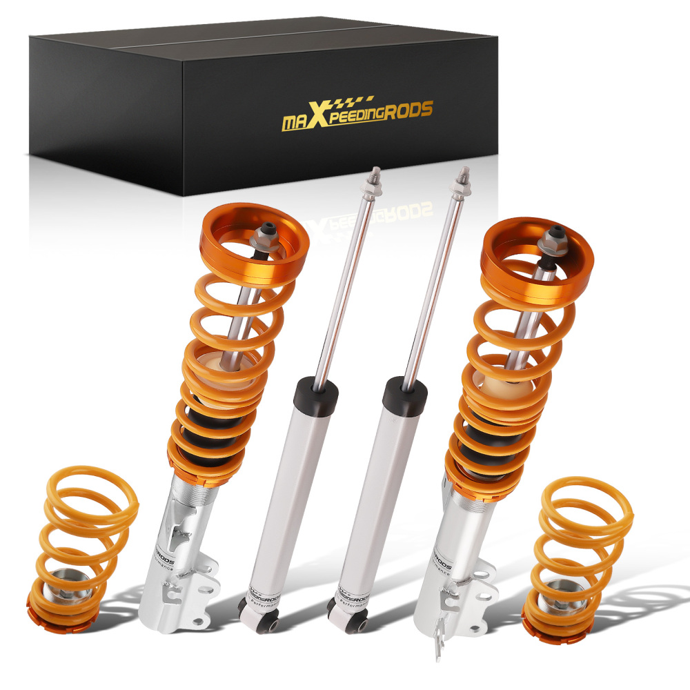 Kit de suspension amortisseurs compatible pour fiat grande punto 199 combinés filetés neufkit d'abaissement