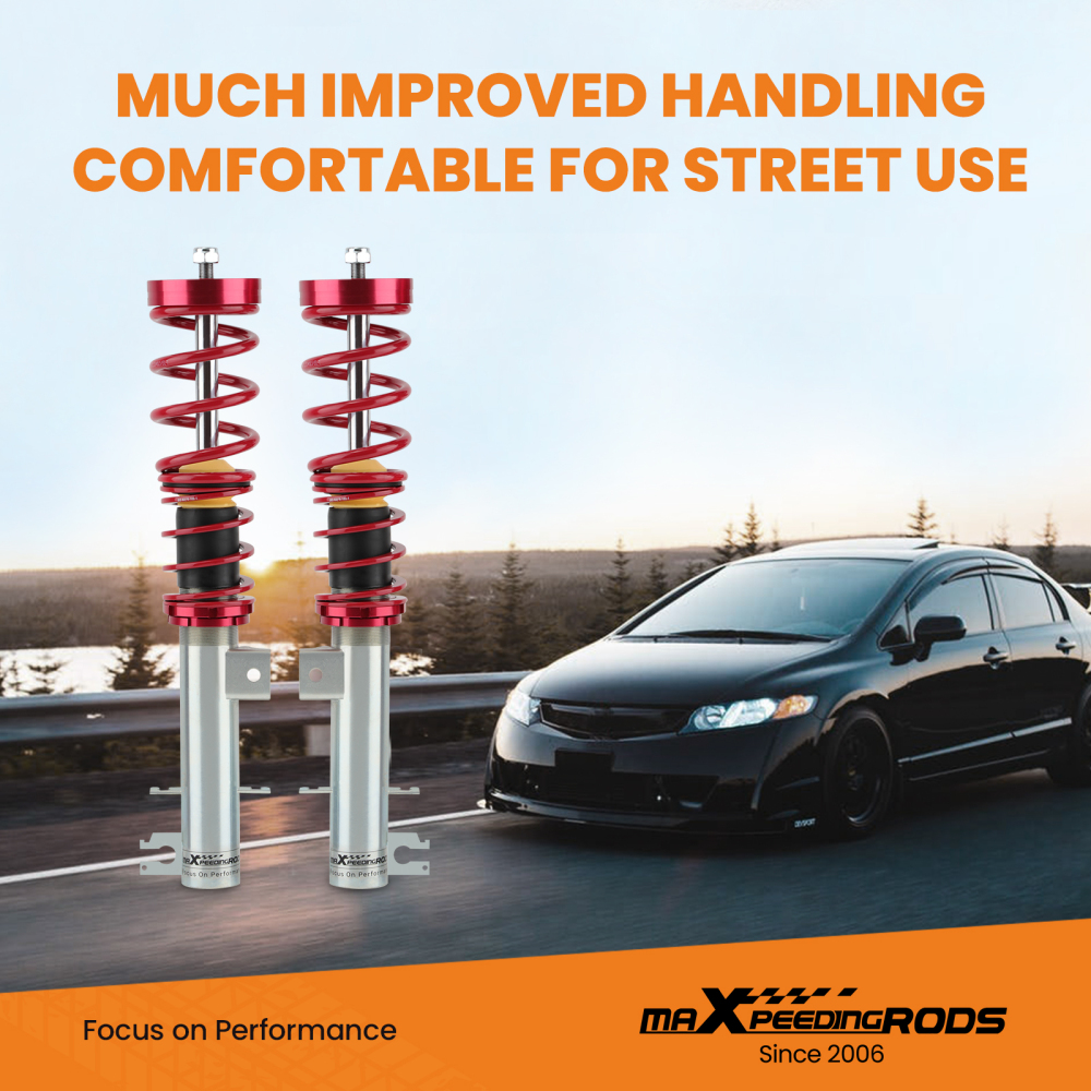 Adjustable Suspension Coilovers Strut Kit compatible for Fiat Grande Punto 199 EVO compatible for Abarth