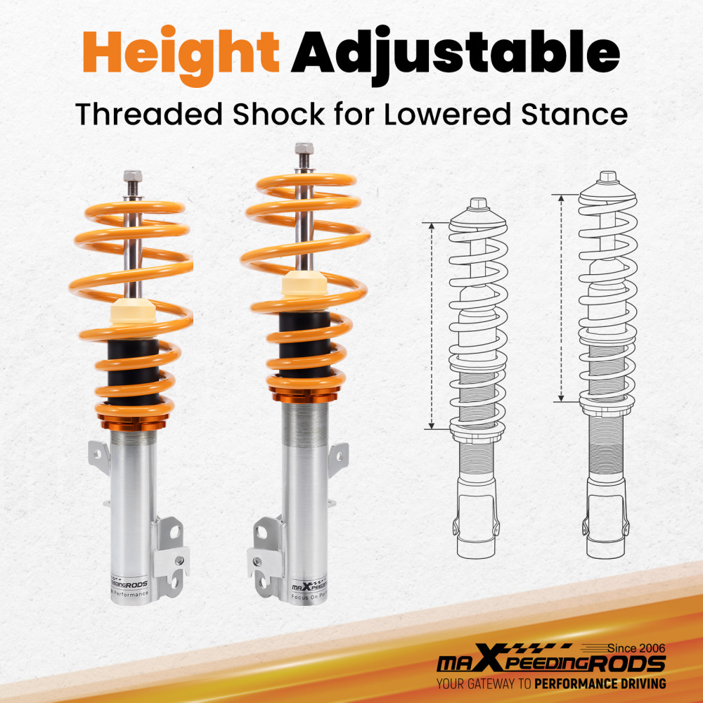 Coilover Suspension Kit compatible for Ford Fiesta MKVI JA8 All Engines 2008-2019 Twin tube