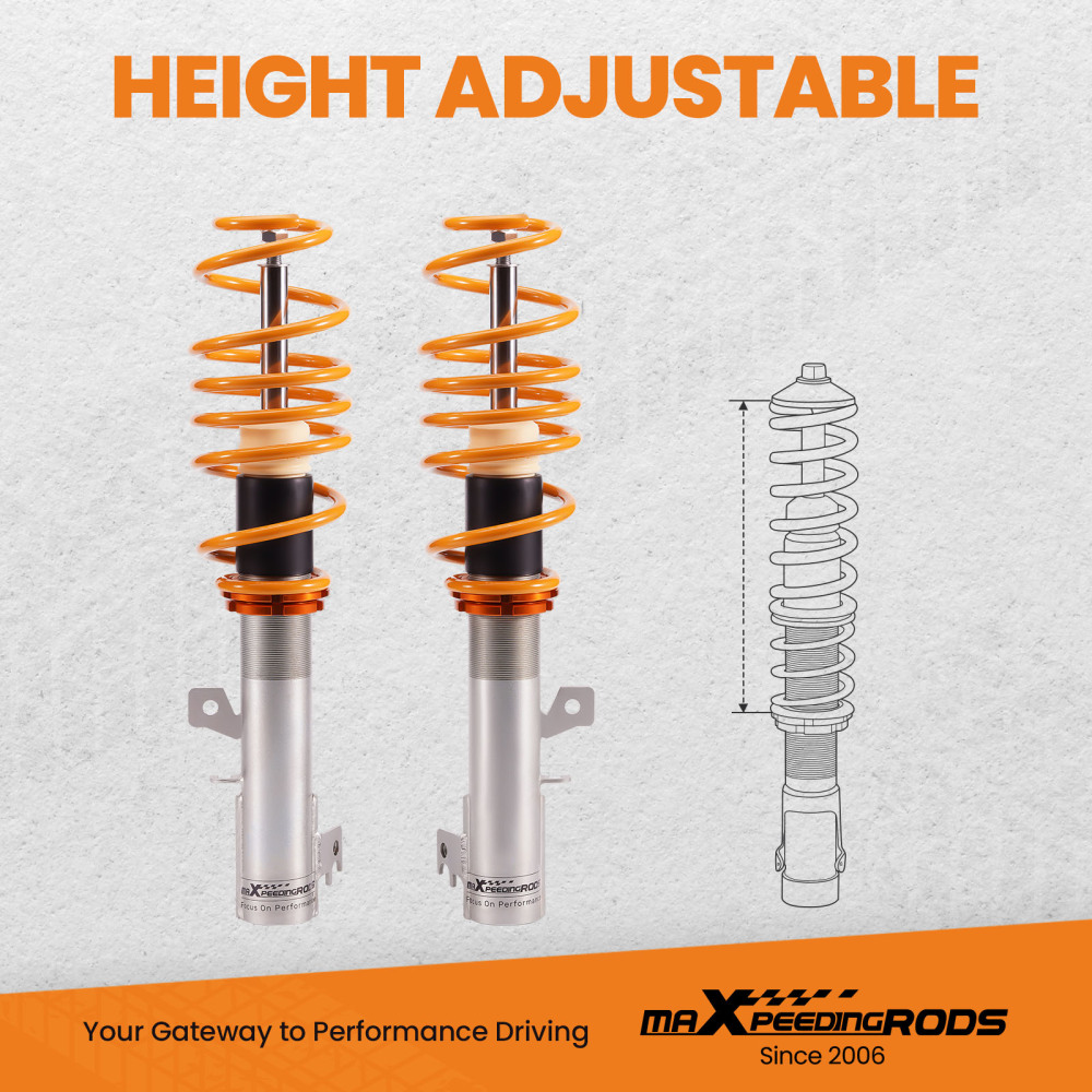 Compatible for Ford Fiesta Mk7 JA8 MK VI Lowering Coilovers Strut Suspension Shock Absorber Lowering Kit
