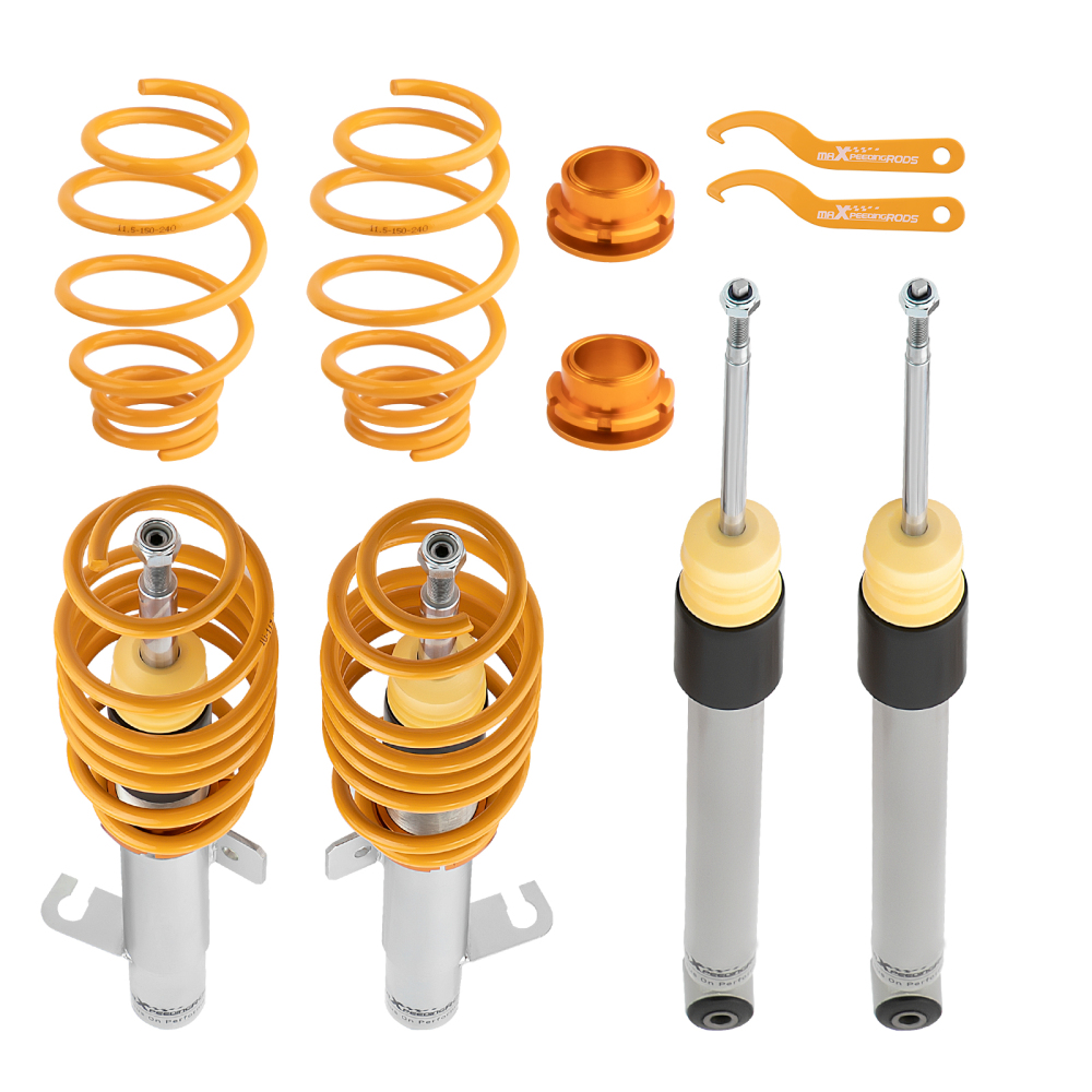 Street Coilovers Compatible for Ford Fiesta Mk6 JD JH 1.6 TDCi 2001 2002 2003 2004-2008. Lowering Kit