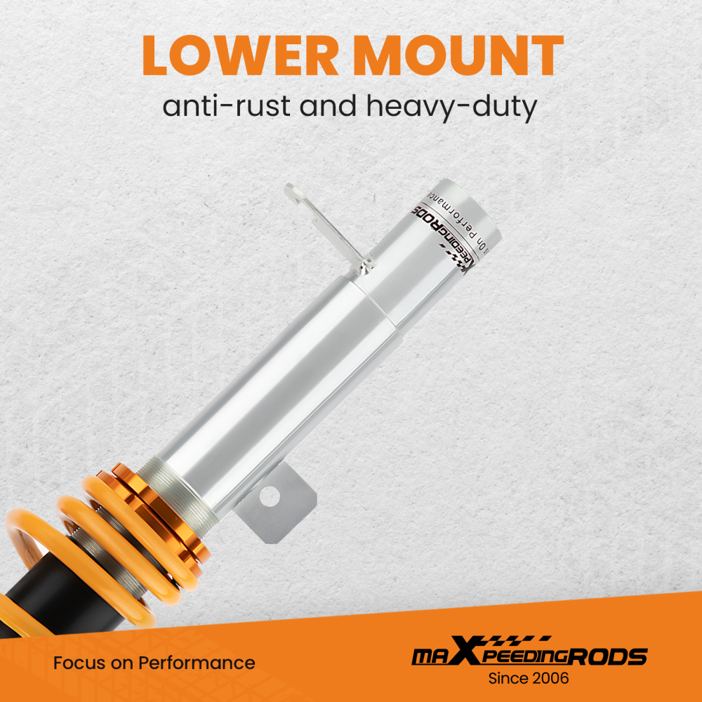 Street Coilovers Compatible for Ford Fiesta Mk6 JD JH 1.6 TDCi 2001 2002 2003 2004-2008. Lowering Kit