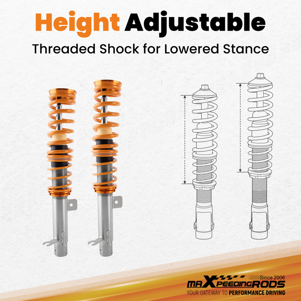 MaXpeedingrods Coilovers Suspension Struts Kit compatible for Ford Focus MK1 1998-2004
