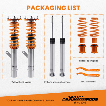 Kit de coilover Street Suspension compatible pour VW Golf 7 Mk7 VII GTI