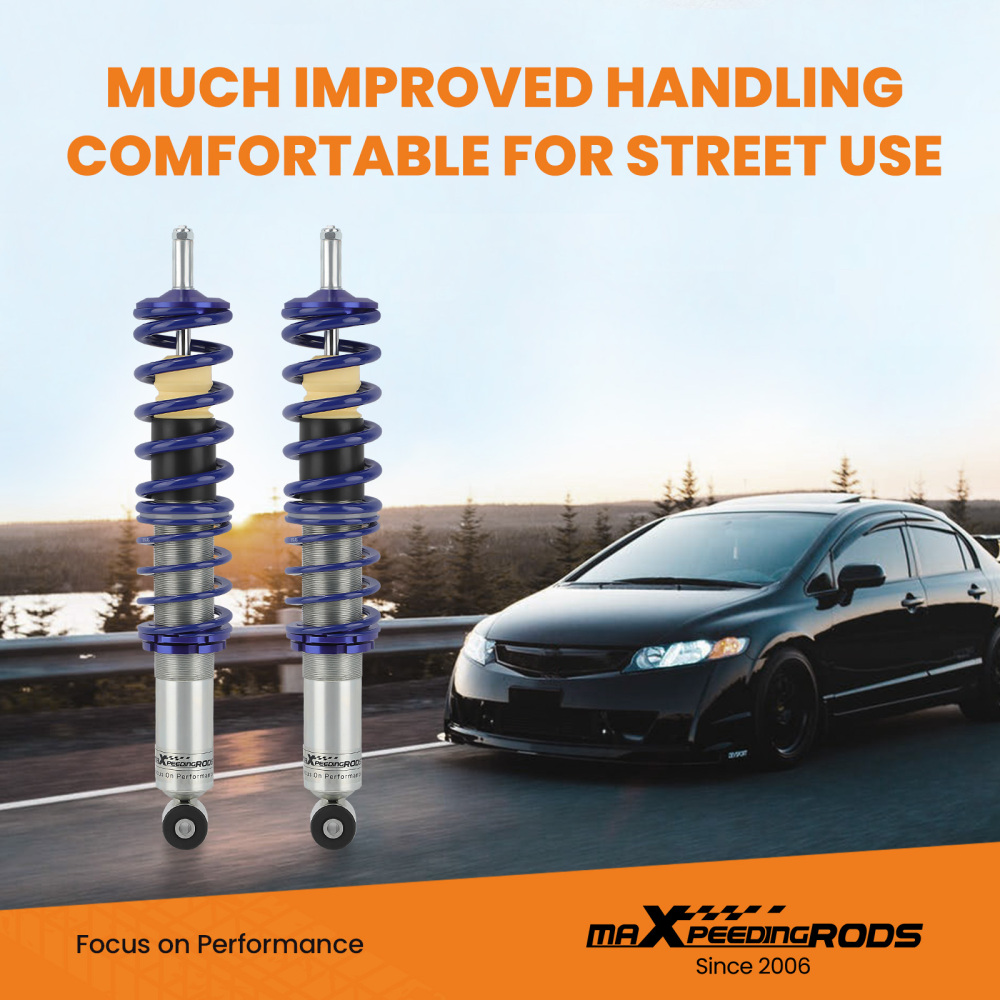 Kit suspension combine filete compatible pour vw golf i 17 scirocco 53 jetta i 16 nouveaukit d'abaissement