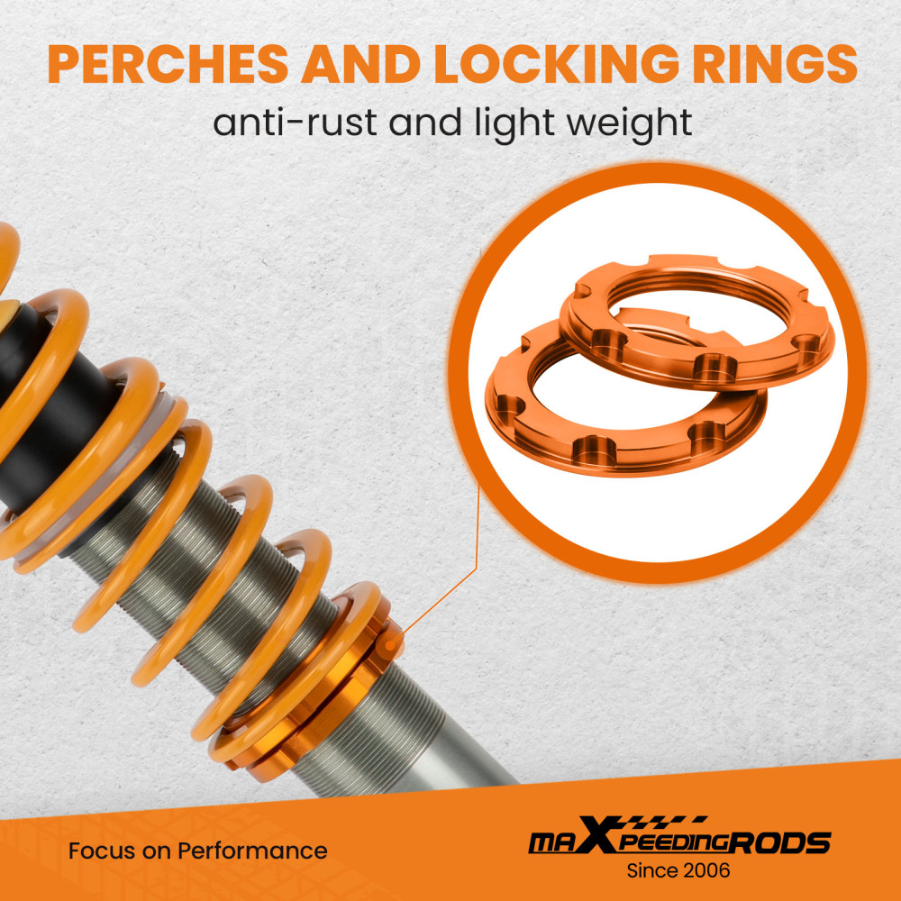 Suspensión roscada Amortiguador compatible para VW Golf I 1975-1984 Jetta MK1 Scirocco 1 II