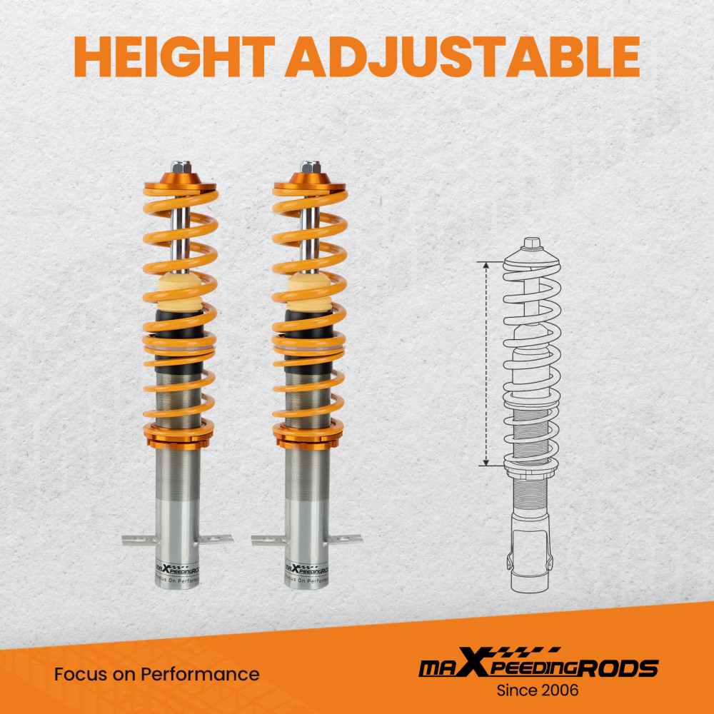 Suspensión roscada Amortiguador compatible para VW Golf I 1975-1984 Jetta MK1 Scirocco 1 II