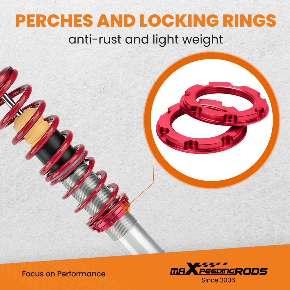 Combinés Filetés compatible pour VW Golf 1 Jetta Mk1 Pickup Rabbit Réglable Suspensionkit d'abaissement