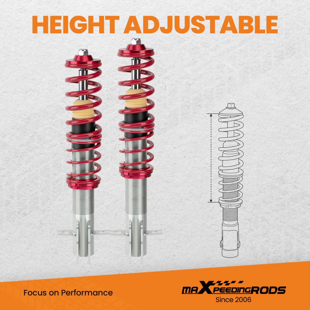 Combinés Filetés compatible pour VW Golf 1 Jetta Mk1 Pickup Rabbit Réglable Suspensionkit d'abaissement