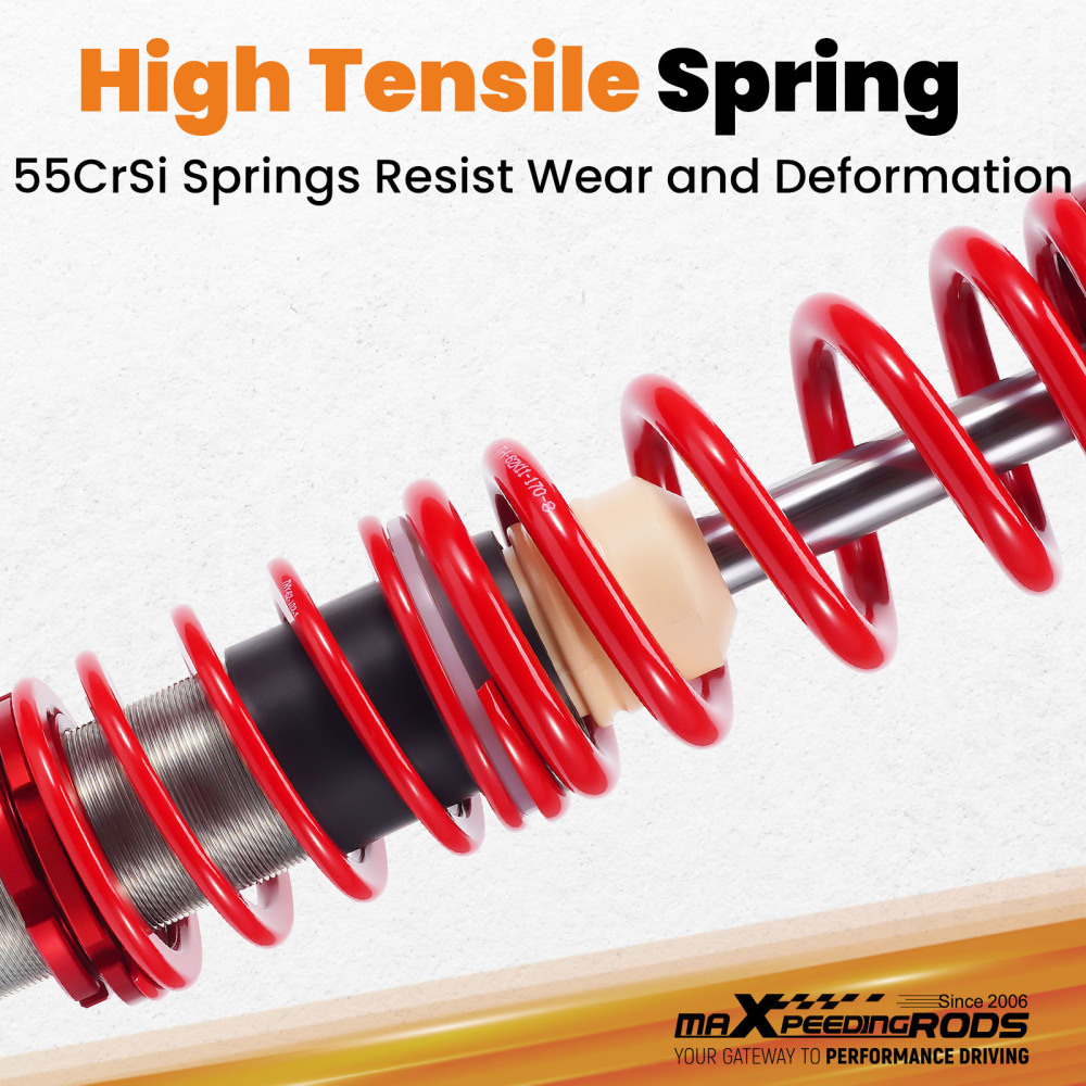 Coilover Sospensione compatibile per VW Golf MK1 inkl Cabrio 1979-84 Suspension Shock Lowering Kit