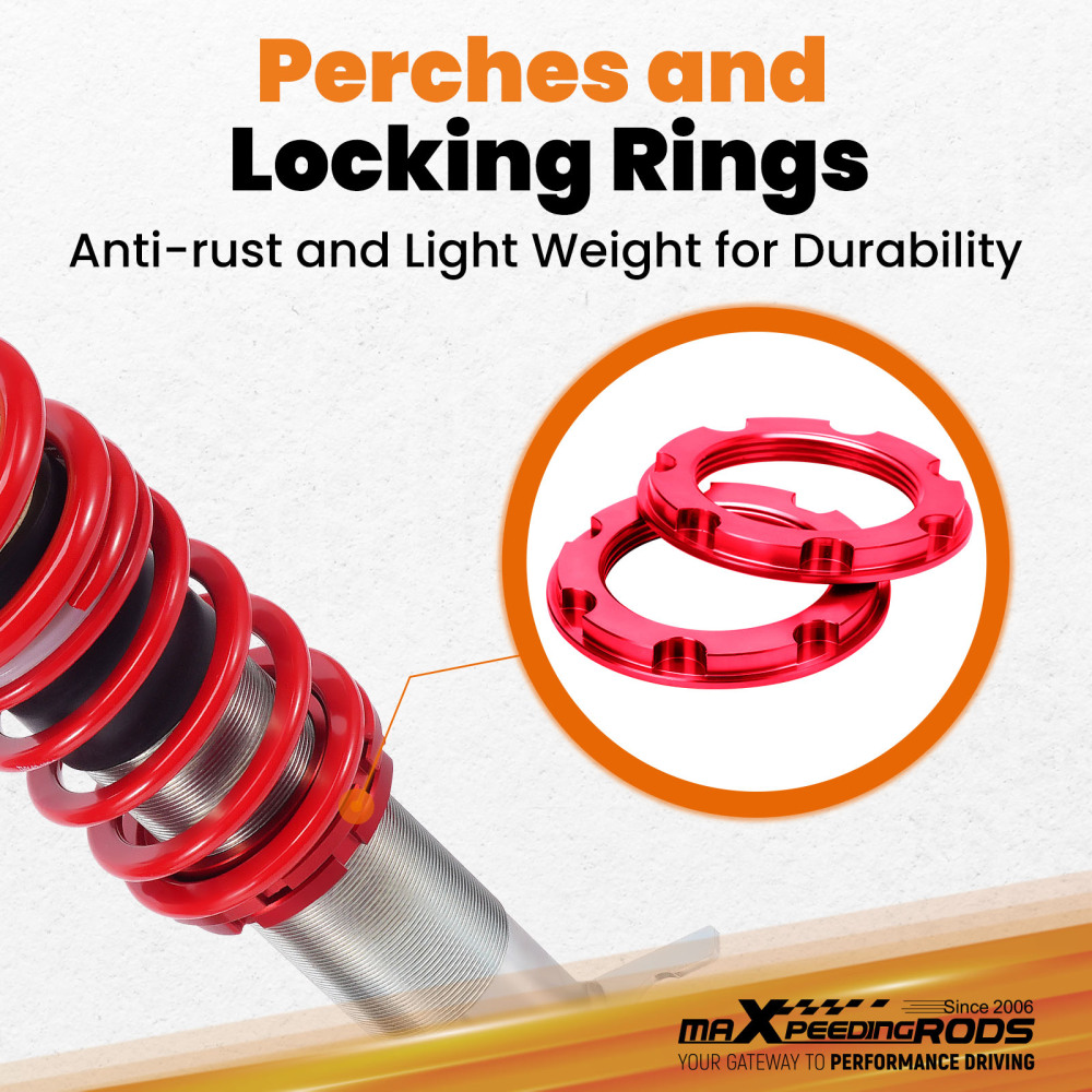 Coilover Sospensione compatibile per VW Golf MK1 inkl Cabrio 1979-84 Suspension Shock Lowering Kit