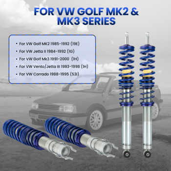 Coilover Suspension Kit compatible for VW Golf Mk2 Mk3 1H1 Hatchback 1991-2000 Shock Struts