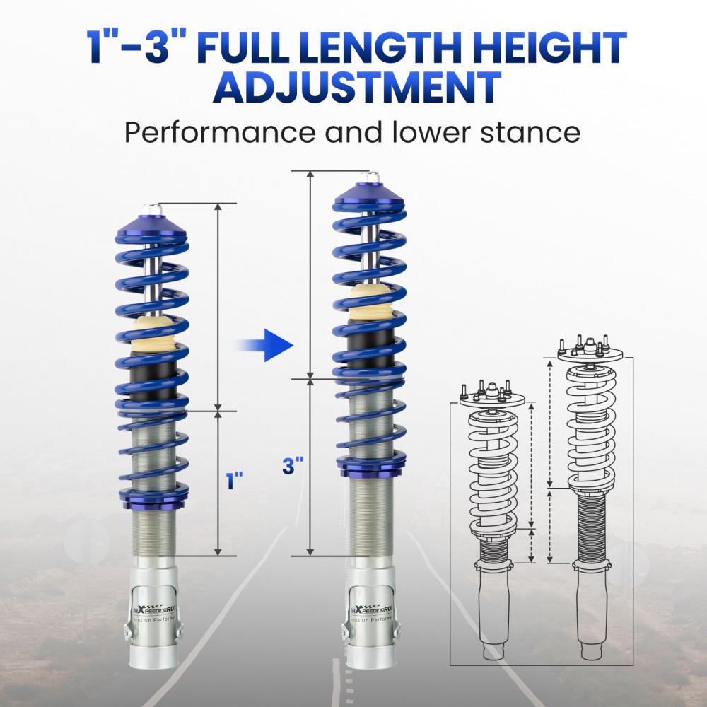Coilover Suspension Kit compatible for VW Golf Mk2 Mk3 1H1 Hatchback 1991-2000 Shock Struts