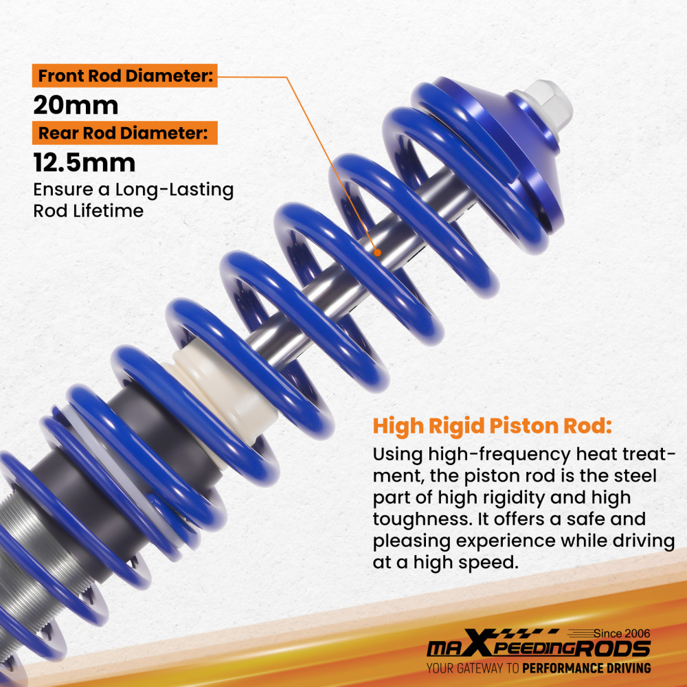 Amortisseurs Combines Filetes compatible pour VW Golf 2 Golf 3 1985-2000 Jetta  Suspensions