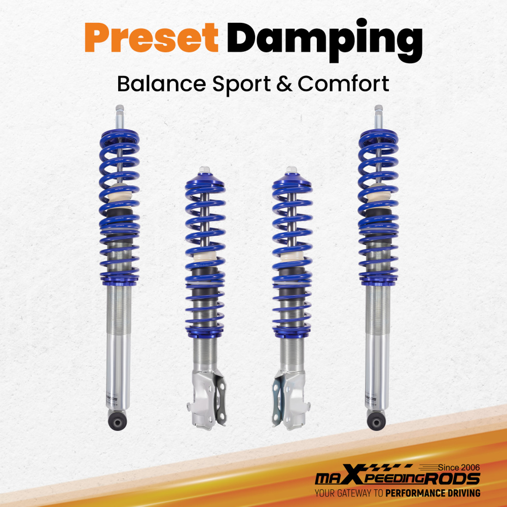 Amortisseurs Combines Filetes compatible pour VW Golf 2 Golf 3 1985-2000 Jetta  Suspensions