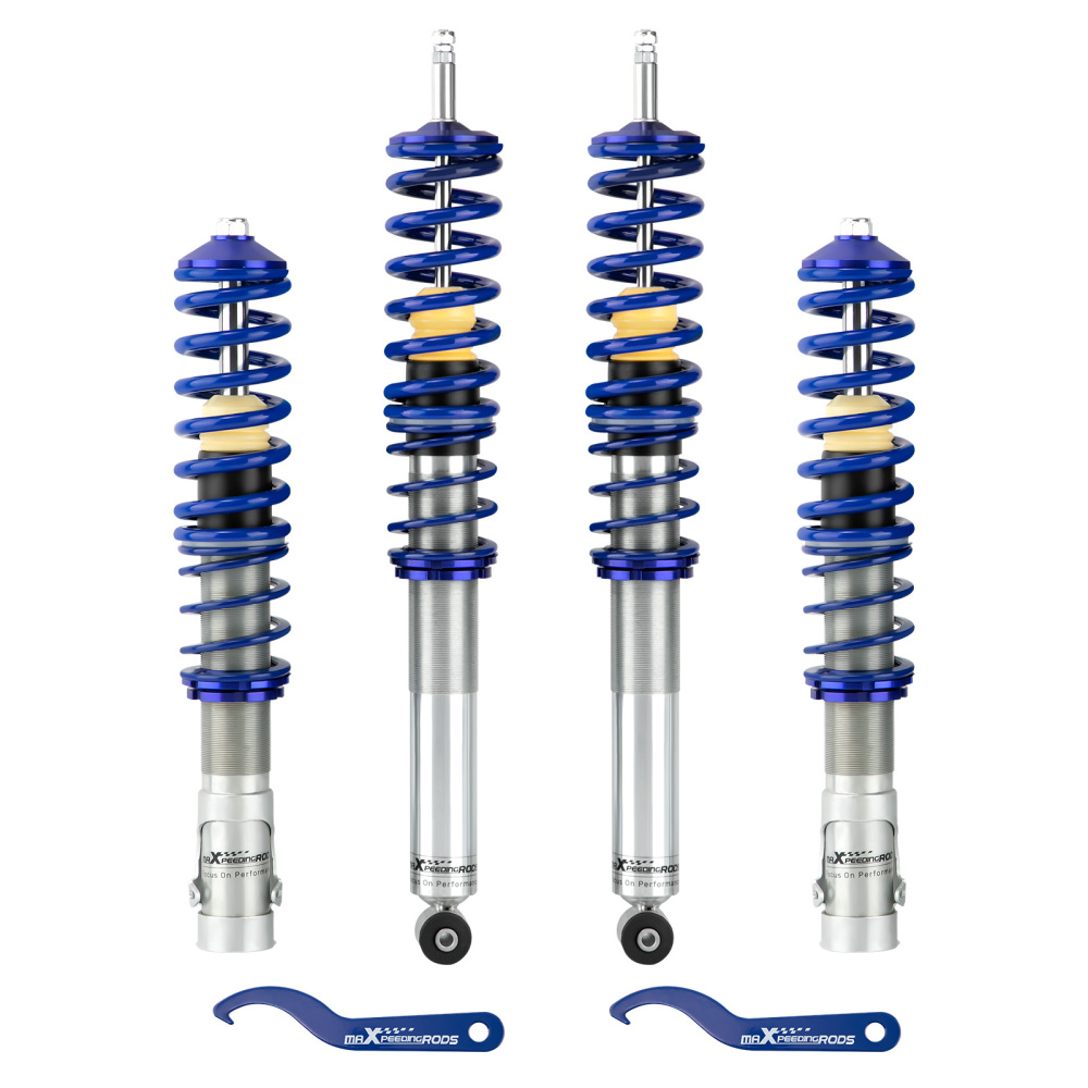 Amortisseur kit compatible pour Golf MK3 Mk2/3 compatible pour golf/jetta Suspension combineé fileté kit dabaissement