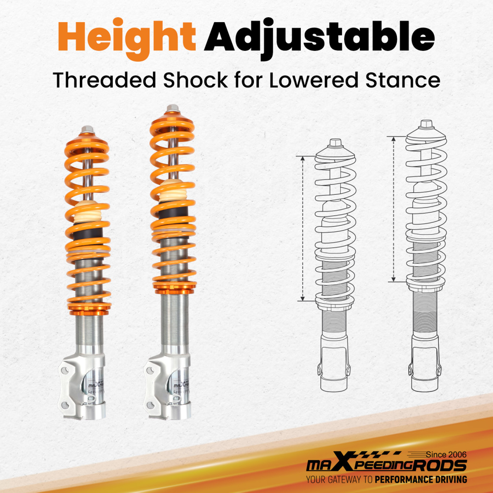 Compatible for VW Golf 2 MK2 MK3 MK4 Vento Corrado Shock Absorber Coilovers Struts Lowering Kit