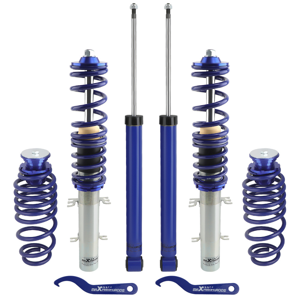 Adjustable Coilovers Absoeber Springs compatible for VW Golf MK4 2WD only A4 1998-2005 Lowering Kit