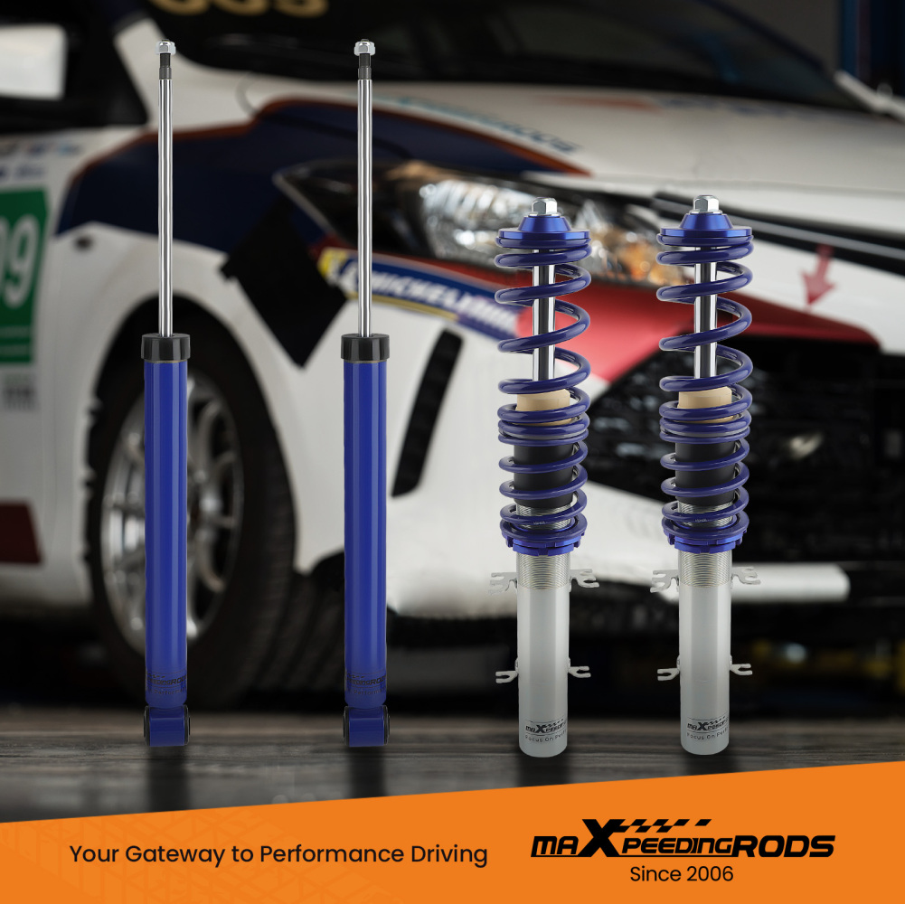 Adjustable Coilovers Absoeber Springs compatible for VW Golf MK4 2WD only A4 1998-2005 Lowering Kit