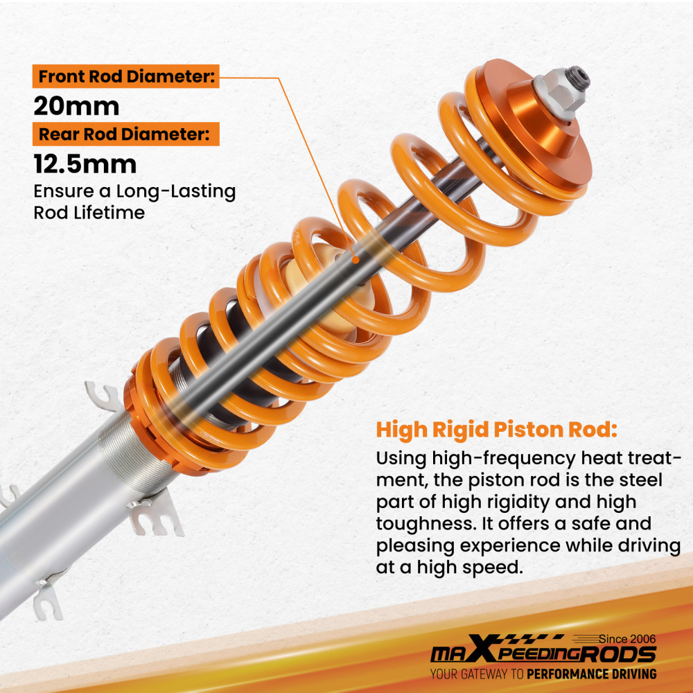 Compatible for VW Golf Mk4 1.4 1.6 1.8 1.8T 1.9SDi 1.9TDi Coilovers Suspension Struts Kit Lowering Kit