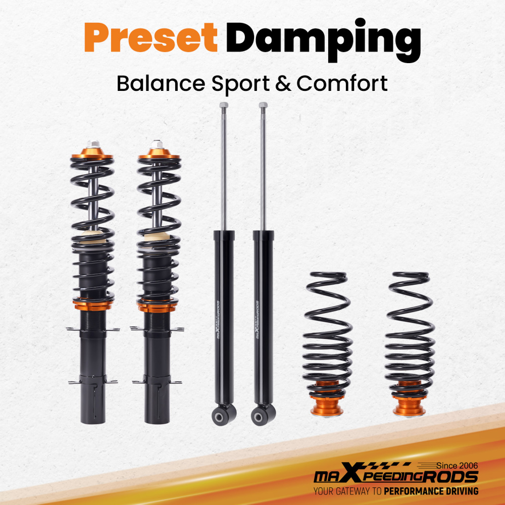 Coilovers Suspension Kit compatible for VW Golf MK4 IV 1.8T GTI TDI 2.3 V5 Bora Saloon