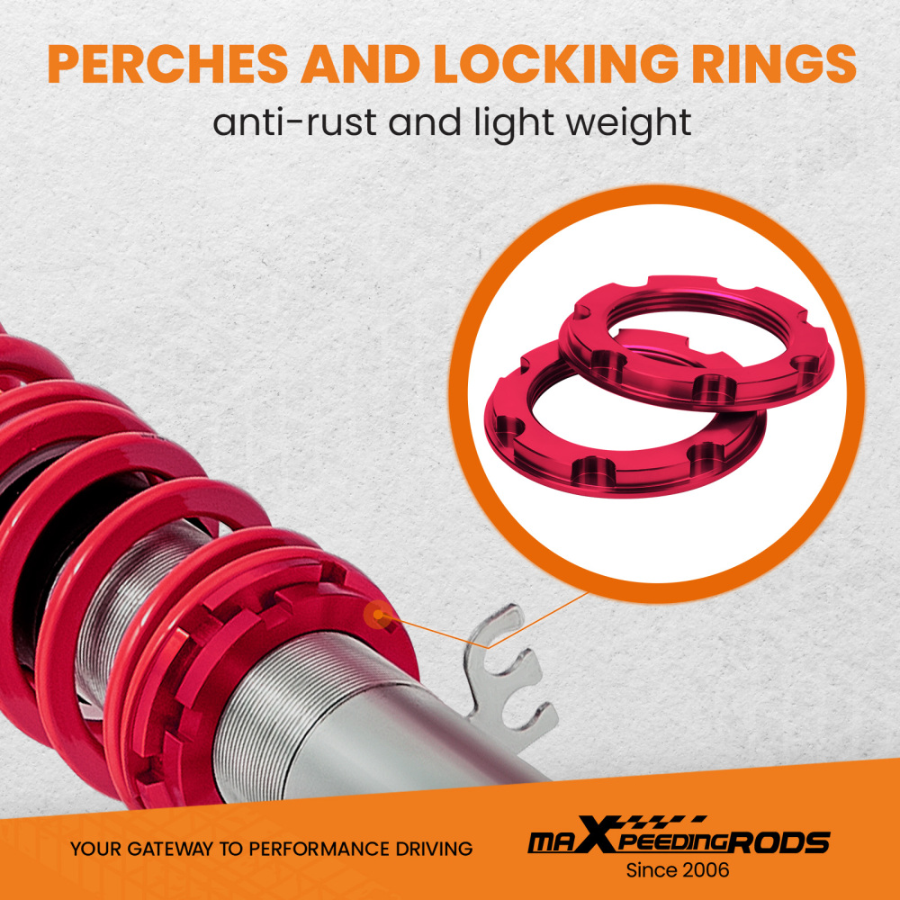 Kit suspension combine filete compatible pour audi a3 8l1 compatible pour vw golf mk4 1.9 tdi compatible pour fwd structskit dabaissement