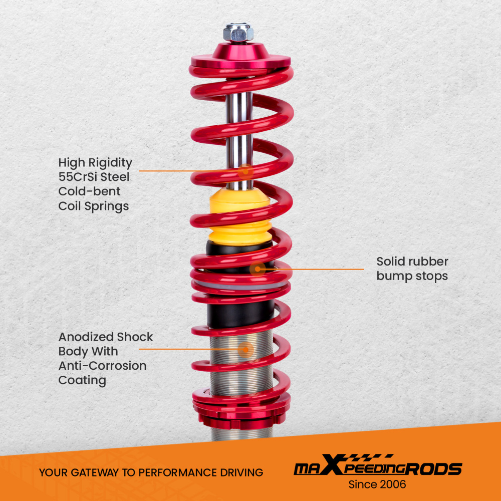 Coilovers Compatible for VW GOLF IV (1J1) Compatible for FWD 1998-2007 Lowering Kit compatible for VW GOLF IV (1J1) Compatible for FWD 1998-2007