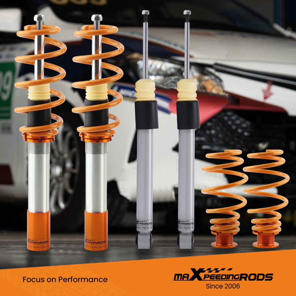 Adjustable Height Spring Strut Coilovers Kit compatible for VW MK6 compatible for Golf GTI 2010-2014 lowering kit