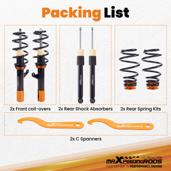 Coilovers Shocks Struts compatible for VW Golf GTI MK5 A5 03-08 MK6 A6 08-11 Jetta 06-11