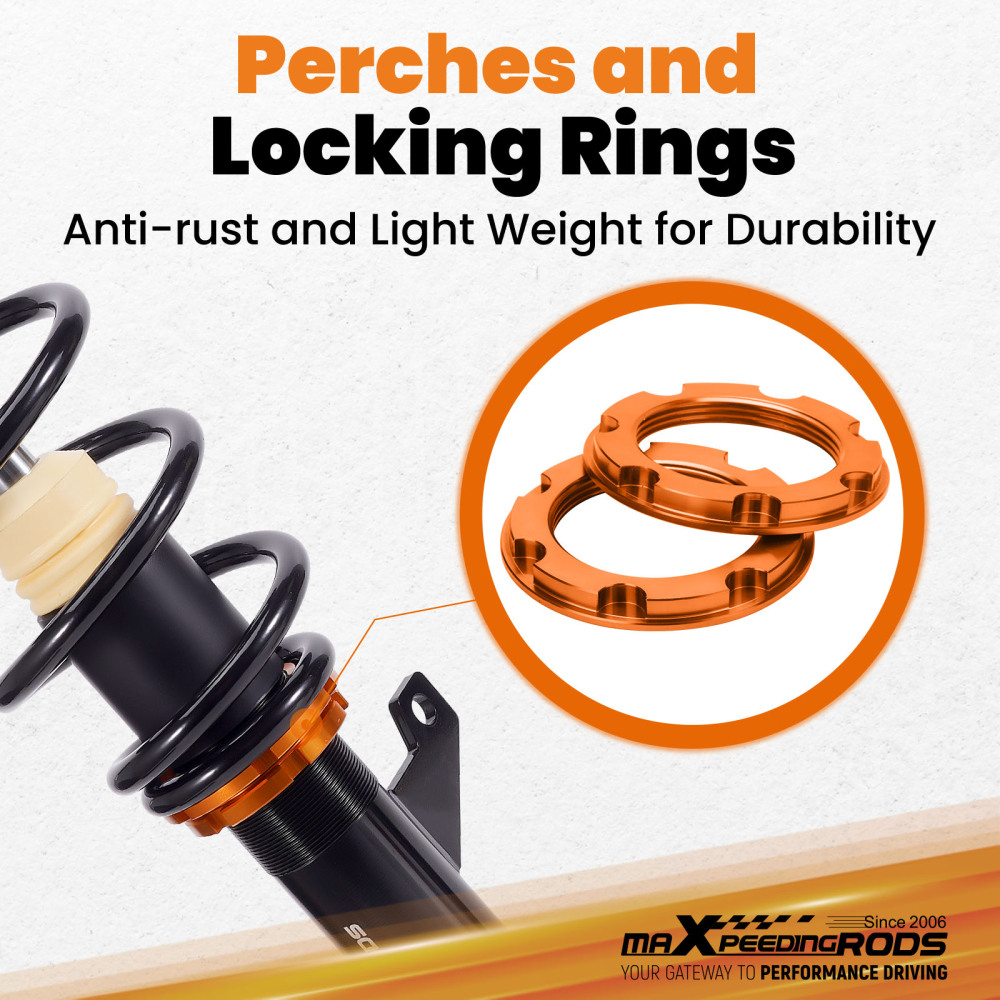 Street Coilovers Suspension Kit compatible for VW Golf Mk5 MK6 2.0 TDI TFSi GTi 2003-2013