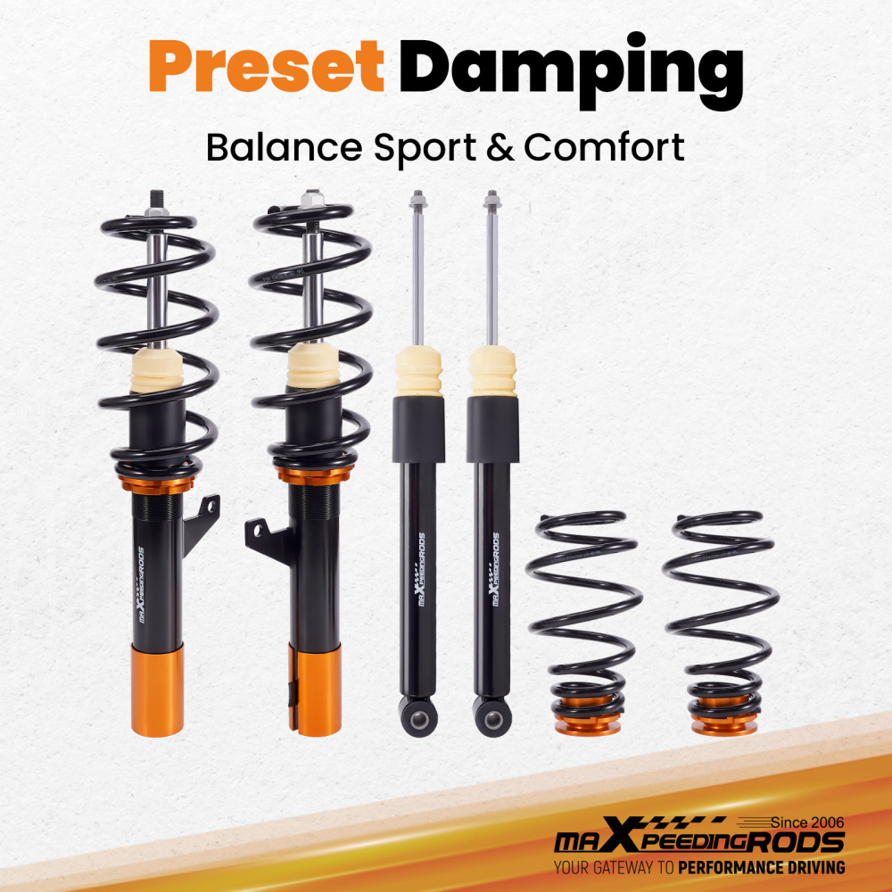 Street Coilovers Suspension Kit compatible for VW Golf Mk5 MK6 2.0 TDI TFSi GTi 2003-2013