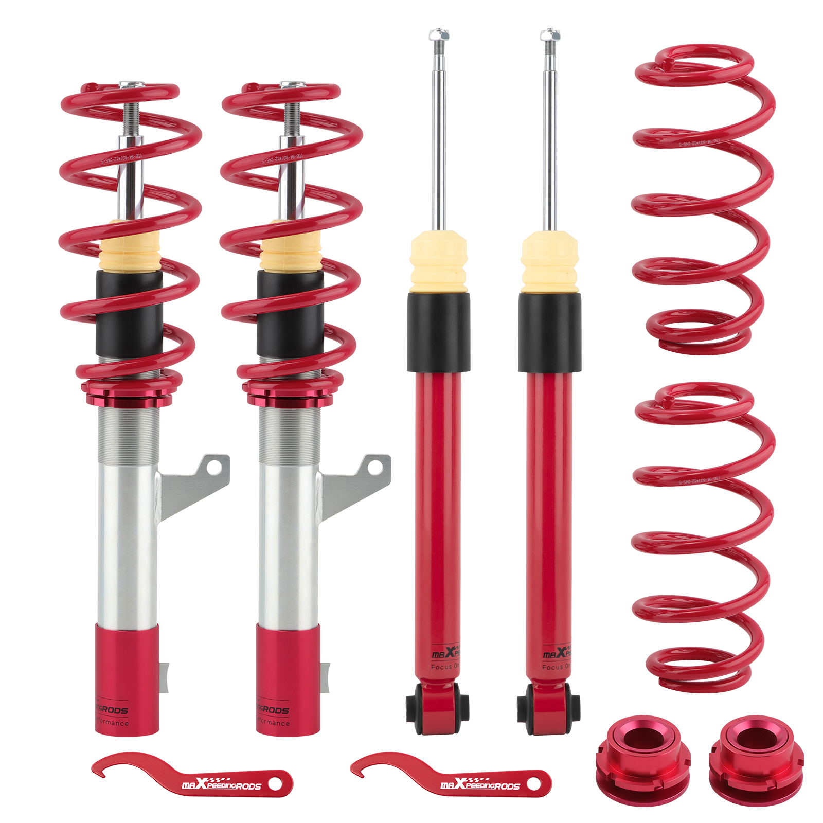 Amortisseurs Combines Filetes compatible pour VW Golf 5 VI compatible pour Audi A3 8P 2003 a 2012 Suspension