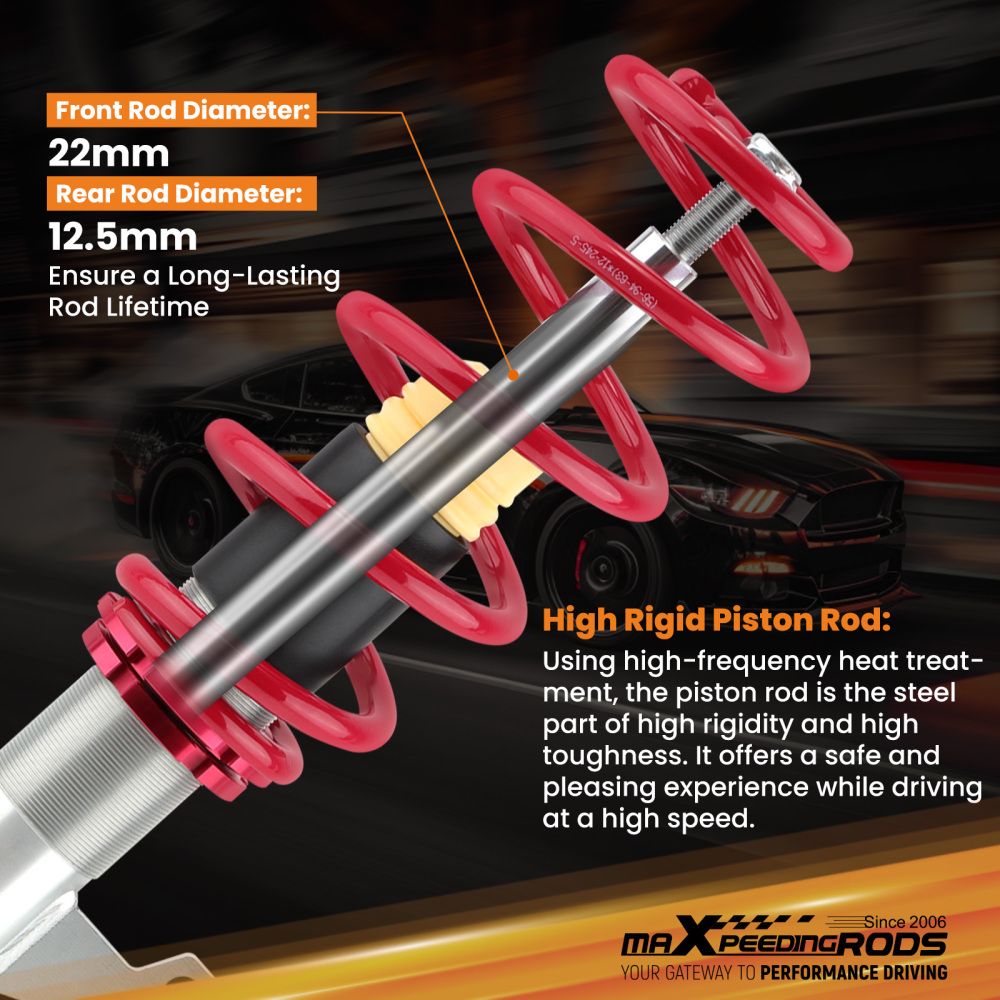 Coilovers Suspension Kit compatible for VW Golf Mk5 MK6 Hatchback 1.9 2.0 TDi 03-12 compatible for Audi 8P Lowering Kit