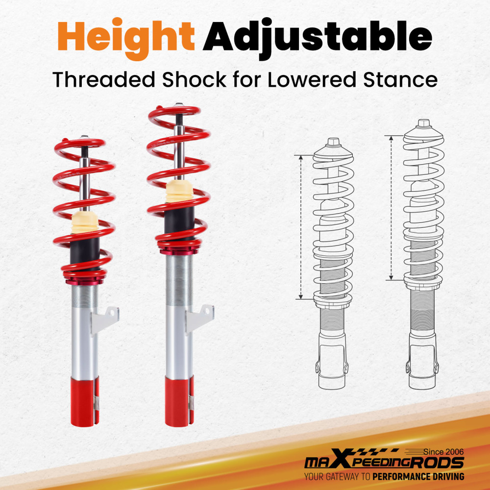 Coilover compatible for Audi VW Golf MK5 MK6 MKV 1K1 Suspension Coilovers Struts Absorber