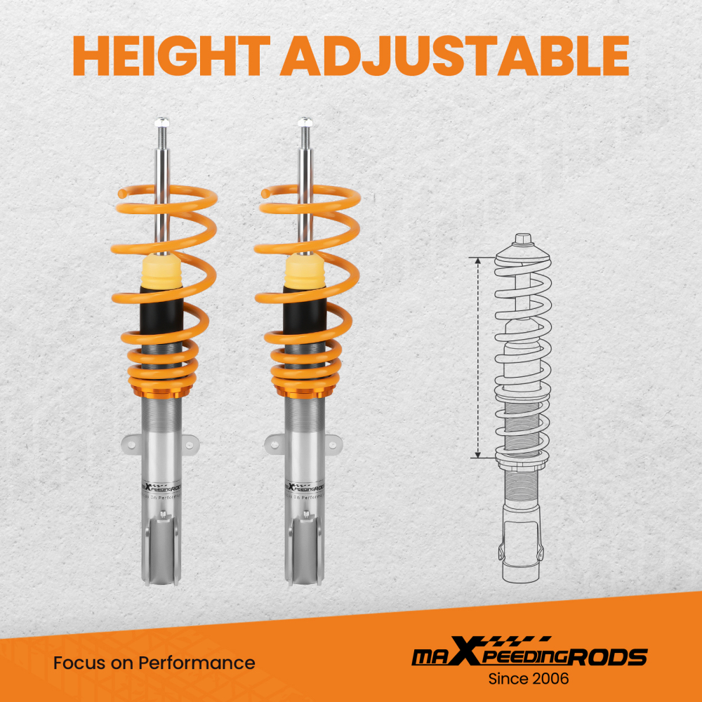 Kit Suspension Combine Fileté Compatible pour Renault Clio 3 MK3 2005 a 2012 Réglable