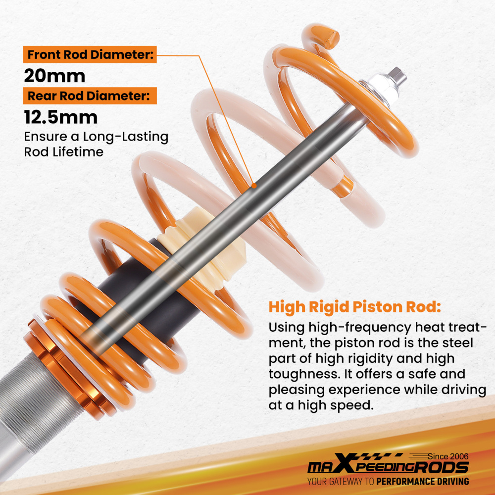 Coilovers Adjustable Lowering Coils for VW Golf MK8 Hatchback 2020-2022 FWD