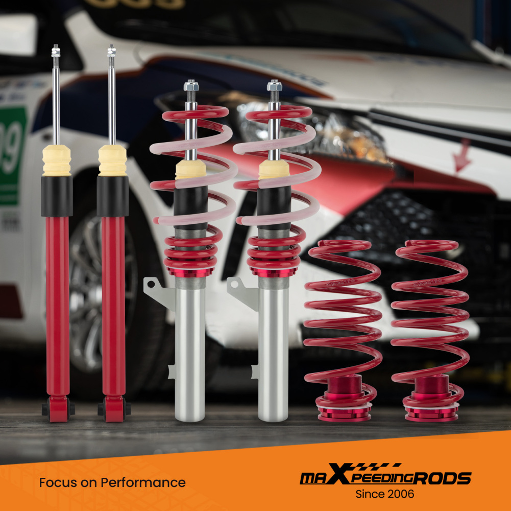 Coilovers Adjustable Lowering Coils compatible for VW Golf MK8 Hatchback 2020-2022 compatible for FWD