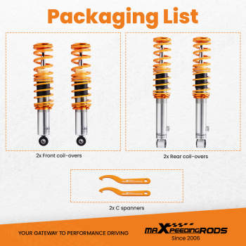 Coilovers Kit compatible for Mazda MX5 Mk1 NA MX-5 1989-1998 Suspension Adjustable Height