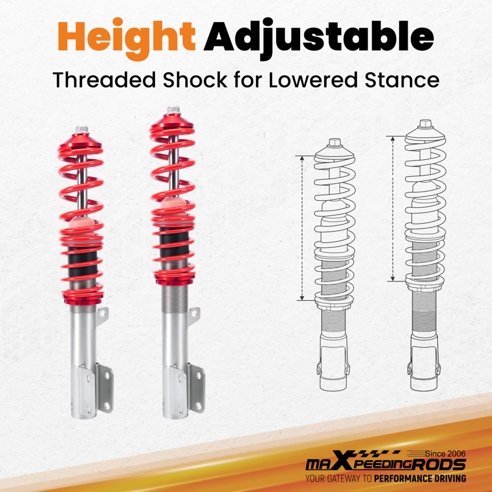 Front Coilovers compatible for Vauxhall Astra Mk4 Astra G 1998-04 Zafira A Shock Springs