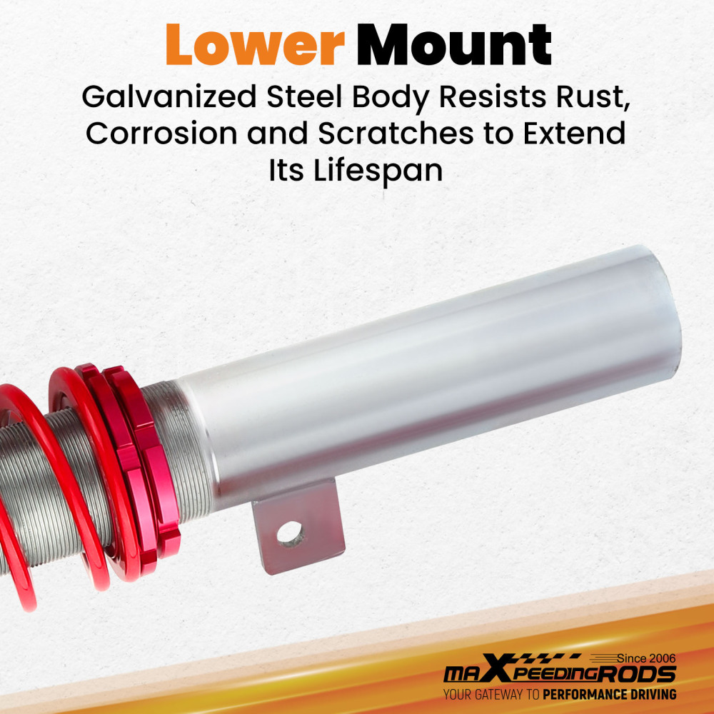 Amortisseurs Combinés Filetés compatible pour Peugeot 206 1998-2012 1.1 1.4 2.0 16V