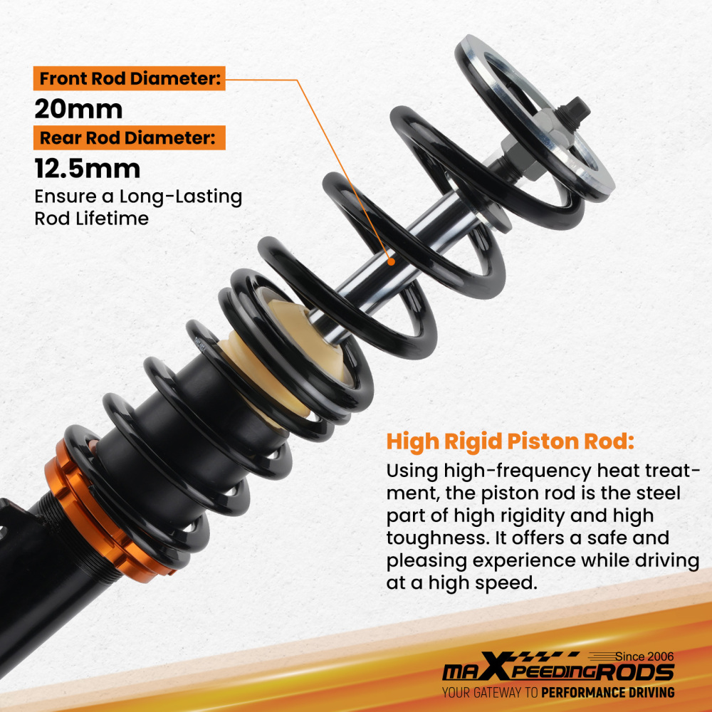 Coilover Kit compatible for Peugeot 207 Hatch 2006-2014 1.4, 1.6 PetrolDiesel